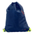 Vertan Mesh Drawstring Bag Large in Navy and Neon Yellow Corners