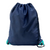 Vertan Mesh Drawstring Bag Large in Navy and Turquoise Green Corners