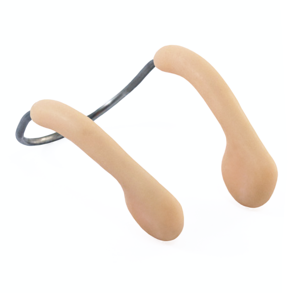 Metal and Latex Nose Clip in Beige