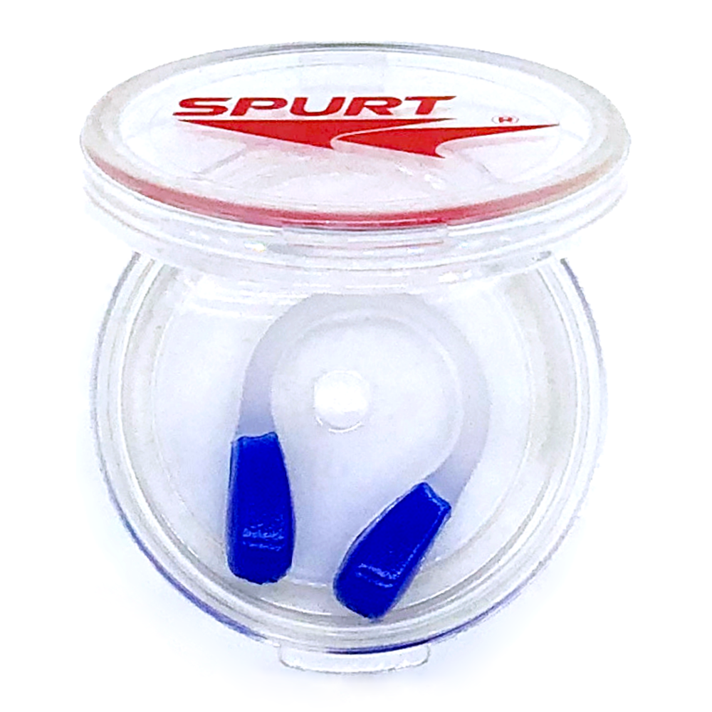 Spurt Plastic and Silicone Nose Clip in Clear and Blue