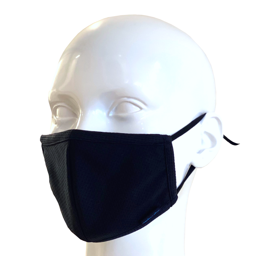 Swim-Dry Mens Protective Face Mask in Plain Black