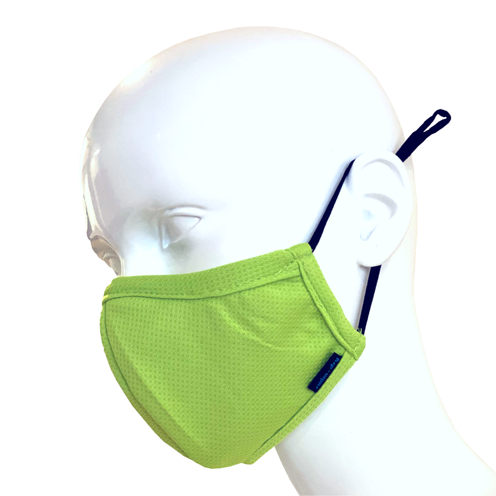 Swim-Dry Mens Protective Face Mask in Plain Lumo Green