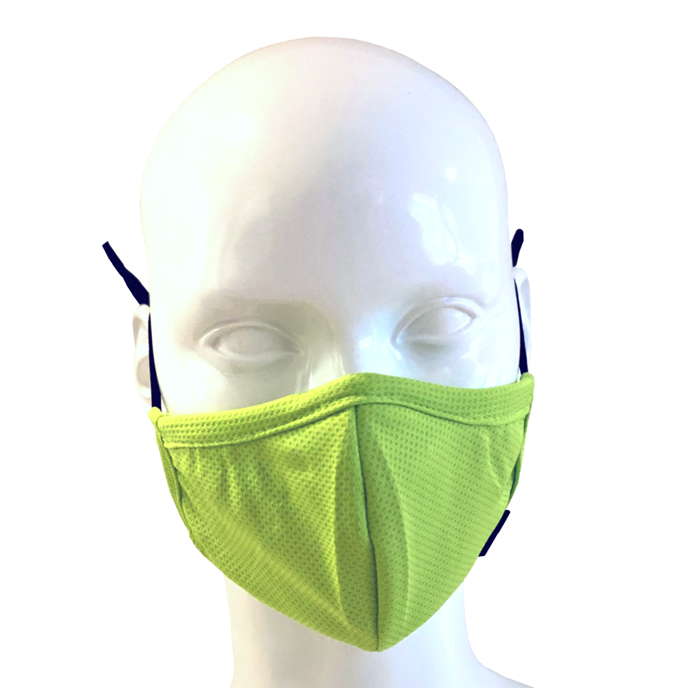 Swim-Dry Mens Protective Face Mask in Plain Lumo Green