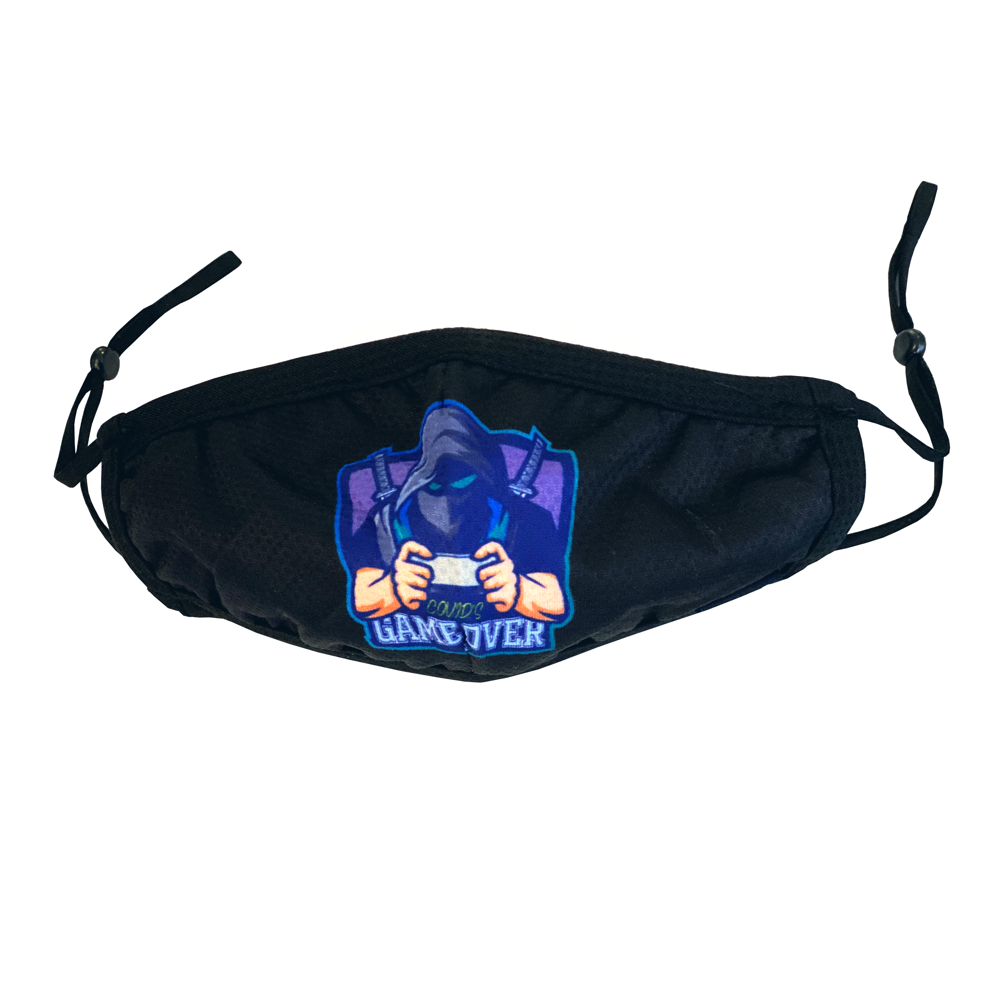 Swim-Dry Kids Protective Face Mask in Black with Ninja and Game Over