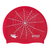 Emoji Spider Web on F246 Crimson Red Spurt Silicone Swim Cap