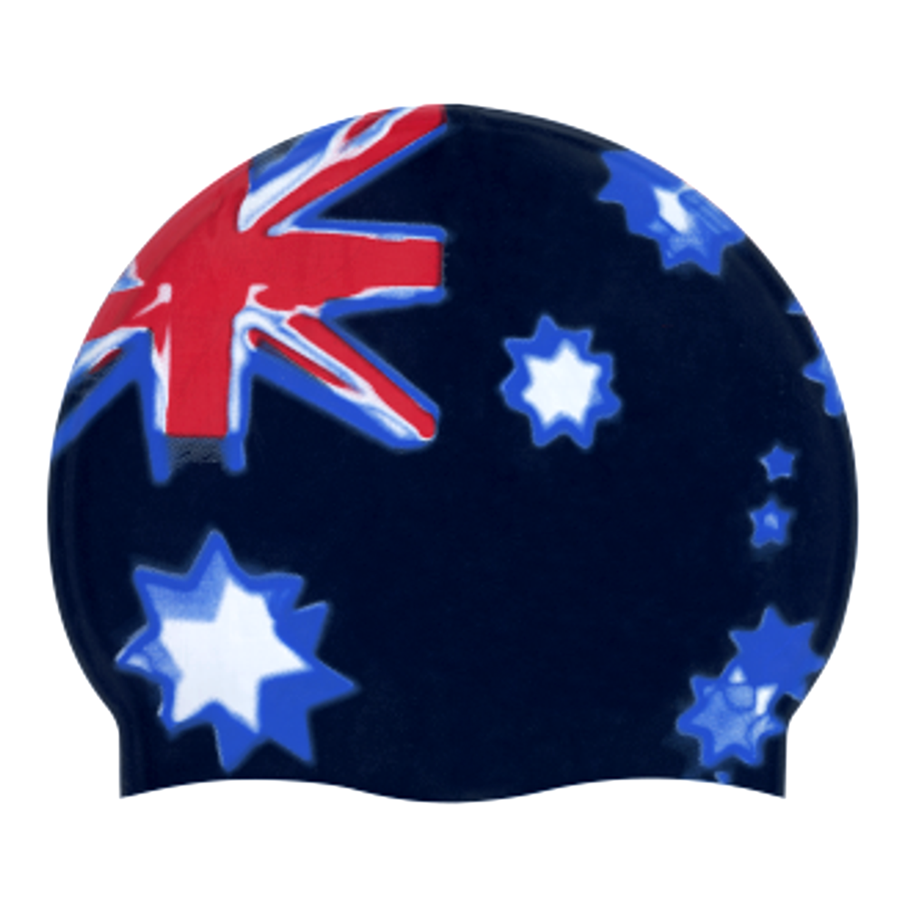 Australian Flag Spurt Silicone Swim Cap