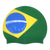 Brazilian Flag Spurt Silicone Swim Cap