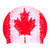 Canadian Flag Spurt Silicone Swim Cap