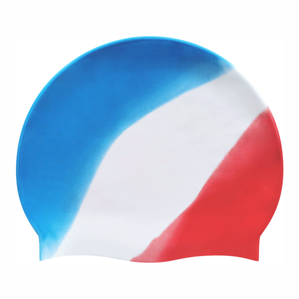 French Flag Spurt Silicone Swim Cap