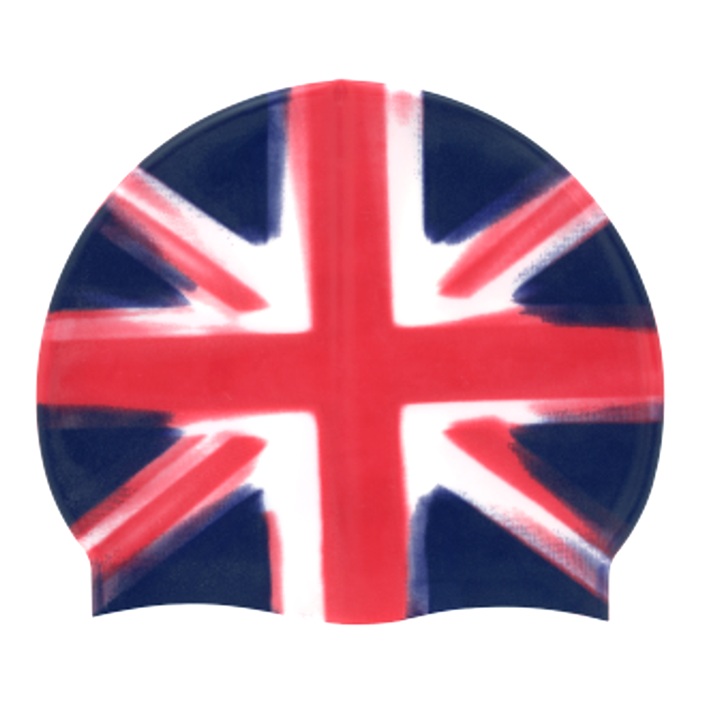 UK Flag Spurt Silicone Swim Cap