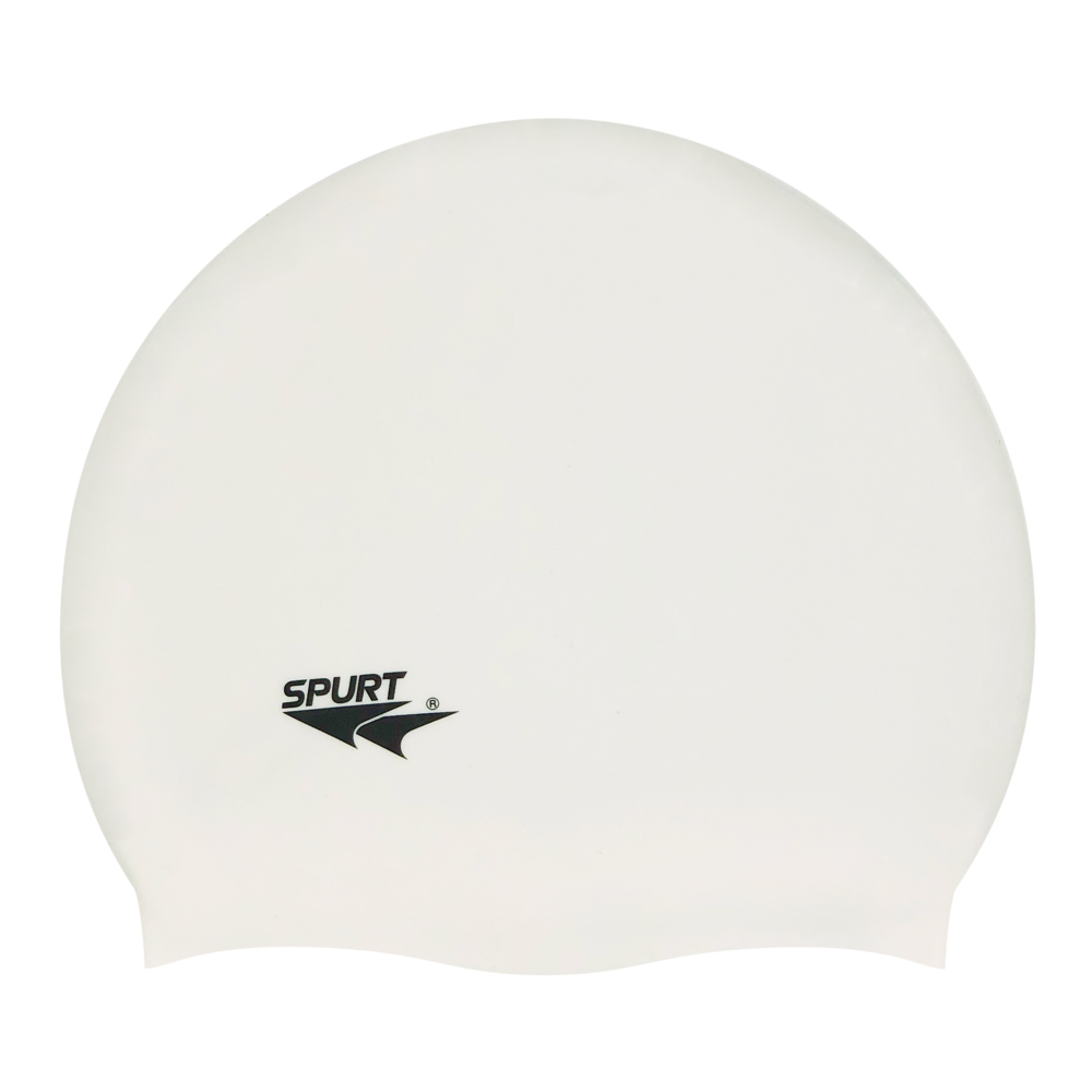 Spurt Flexi Plain F212 Warm White Silicone Swim Cap