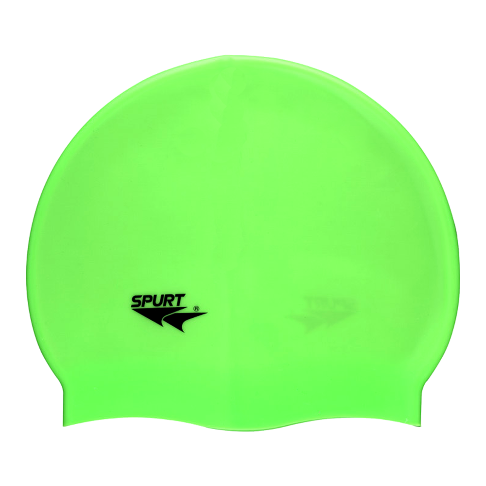 Spurt Flexi Plain F233 Neon Green Silicone Swim Cap