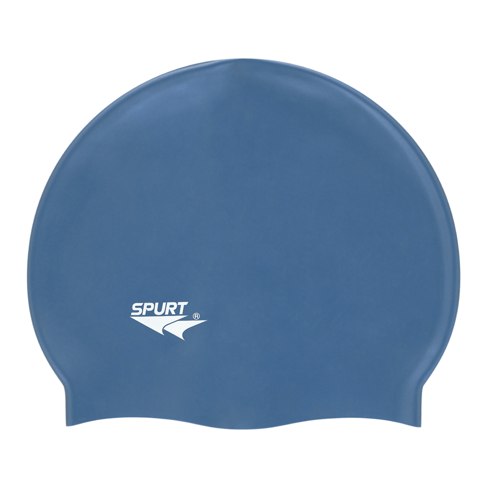 Spurt Flexi Plain SD17 Gun Metal Blue Silicone Swim Cap