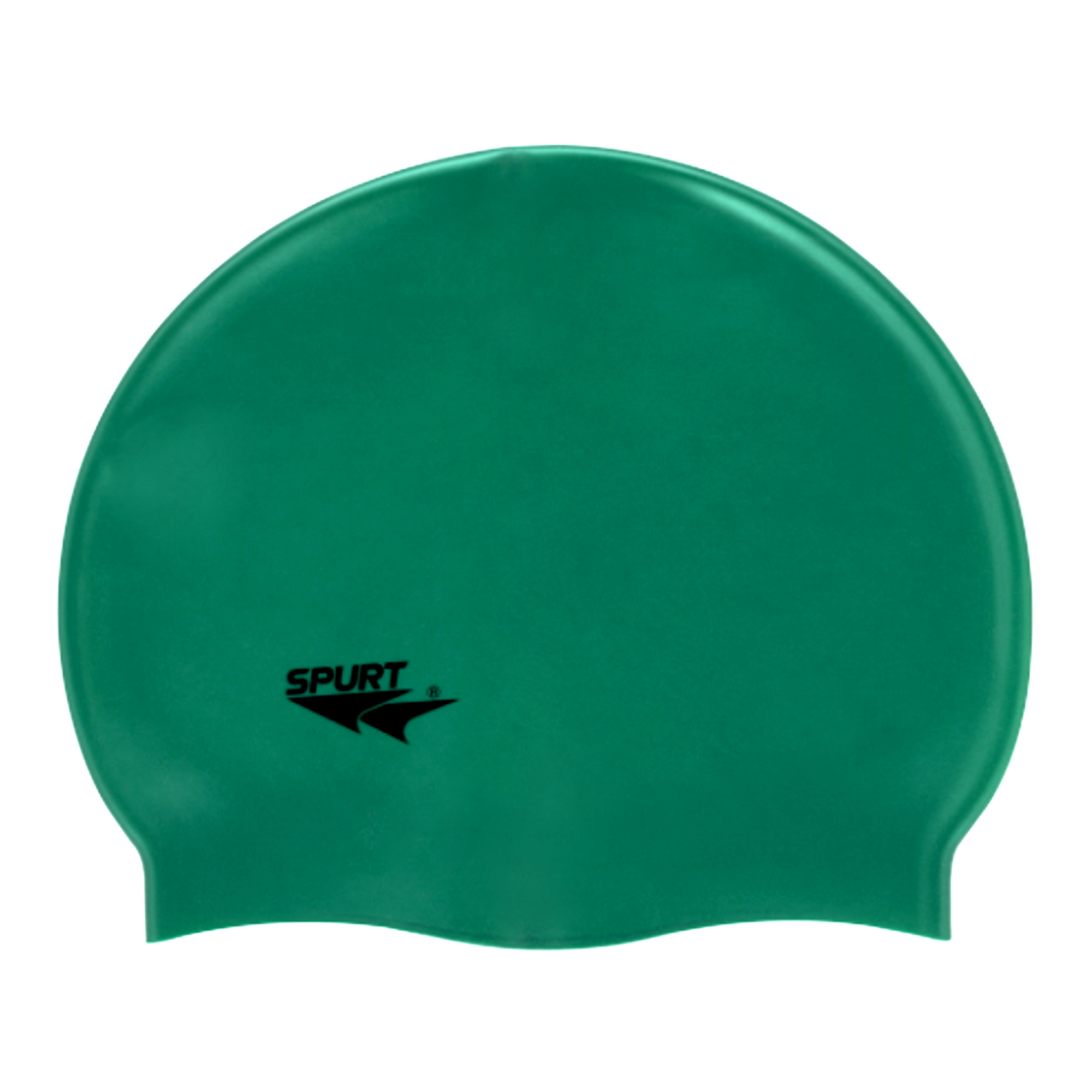 Spurt Flexi Plain SH76 Emerald Green Silicone Swim Cap