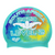 Level 2 2023 Tie-dye behind Butterfly Swimmer on SD13 Pale Aquamarine Green Spurt Silicone Swim Cap