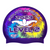Level 2 2023 Tie-dye behind Butterfly Swimmer on SH73 Royal Purple Spurt Silicone Swim Cap