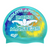 Masters 2023 Tie-dye behind Butterfly Swimmer on SD13 Pale Aquamarine Green Spurt Silicone Swim Cap