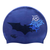 Bat with Scattering Bat Silhouettes in Cool Colours on SD16 Metallic Navy Spurt Silicone Swim Cap