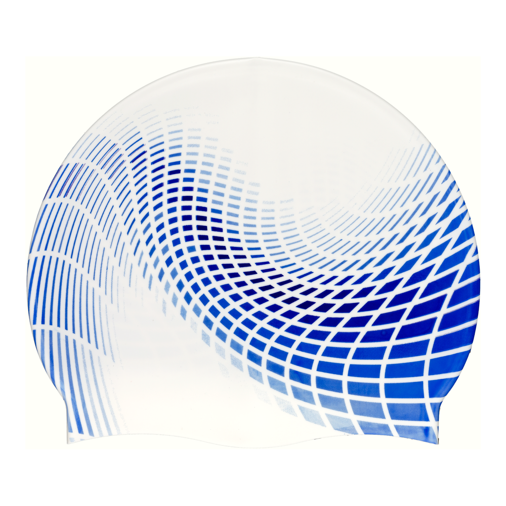 Blocks on F212 Warm White Spurt Silicone Swim Cap