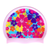 Bright Tropical Flowers on G104 Pale Pink Spurt Silicone Swim Cap