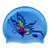 Butterfly Mirror Image on SB12 Lavender Blue Spurt Silicone Swim Cap