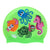 Cute Sea Creatures on F233 Neon Green Junior Spurt Silicone Swim Cap