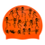 Dancing Skeletons New on F202 Citrus Orange Spurt Silicone Swim Cap