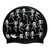 Dancing Skeletons New on SB14 Metallic Black Spurt Silicone Swim Cap