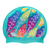 Funky Feathers on SD13 Pale Aquamarine Green Spurt Silicone Swim Cap