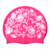 Floral New on SC16 Neon Pink Spurt Silicone Swim Cap