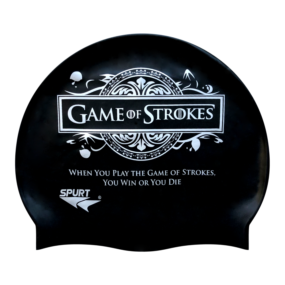 Game of Strokes on F209 Deep Black Spurt Silicone Swim Cap