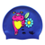 Hippo with Flower on SD16 Metallic Navy Junior Spurt Silicone Swim Cap