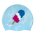 Just Chill and Ice Cream on F242 Light Blue Spurt Silicone Swim Cap