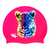 Leopard Cub in Blending Colours on F215 Bright Pink Spurt Silicone Swim Cap