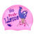 Llama and No Prob-Llama on F239 Light Pink Spurt Silicone Swim Cap