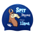 Llama and Spit Happens on SE25 Dark Blue Spurt Silicone Swim Cap
