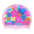 Pastel Tropical Flowers on G104 Pale Pink Spurt Silicone Swim Cap