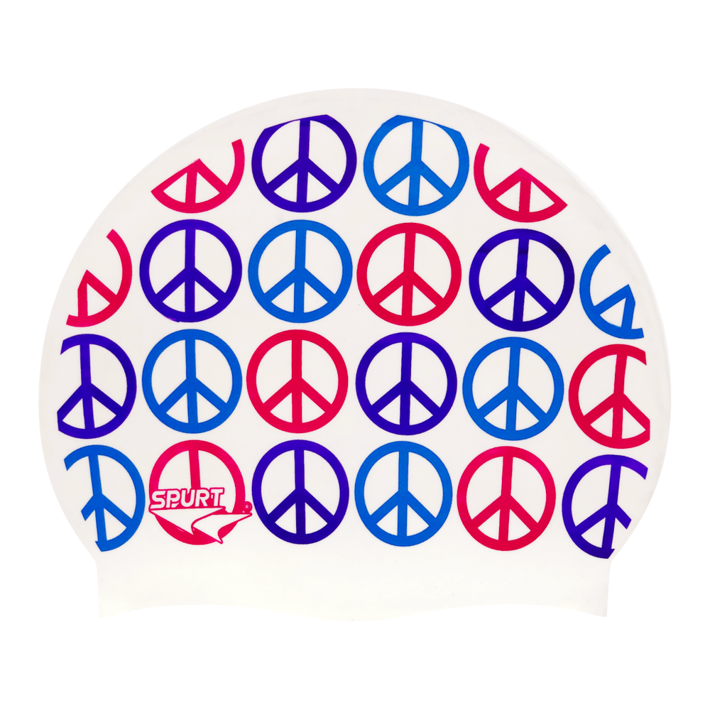 Repeated Peace Signs in Bright Pink