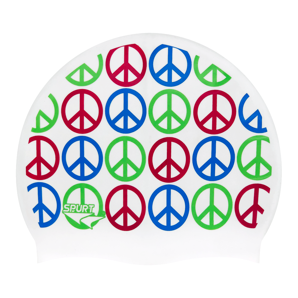 Repeated Peace Signs in Lime Green