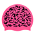 Repeated Sharks on SC16 Neon Pink Spurt Silicone Swim Cap