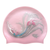 Sketched Mermaid in Swirls on G104 Pale Pink Spurt Silicone Swim Cap