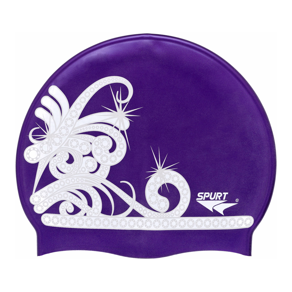 Tiara on SH73 Royal Purple Spurt Silicone Swim Cap