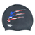 USA Flag Shooting Stars and Stripes on F210 Dark Grey Spurt Silicone Swim Cap