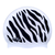 Zebra Stripes on F211 Cool White Spurt Silicone Swim Cap