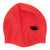 Hurricane Embossed Design F246 Crimson Red Spurt Silicone Swim Cap