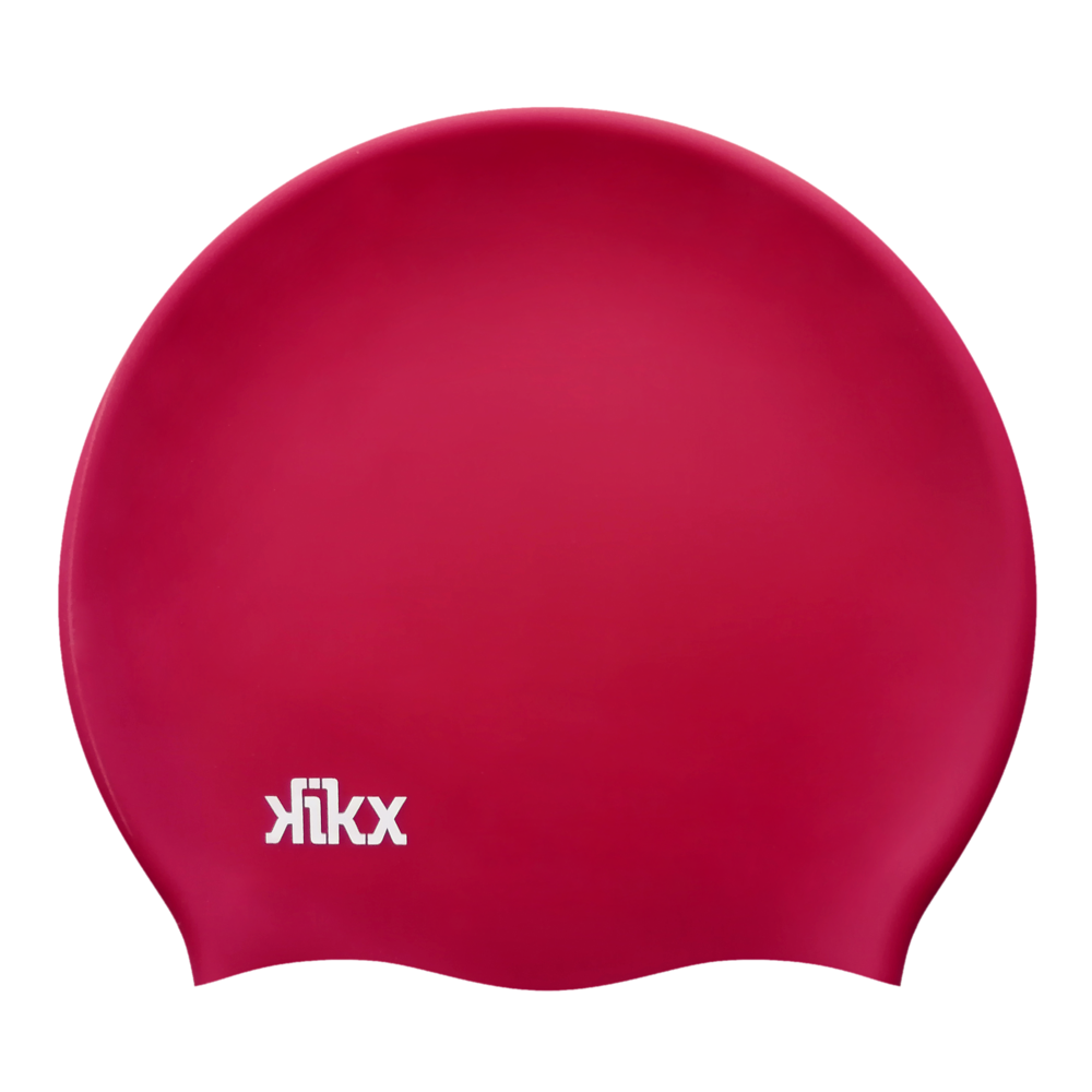 Kikx Big Hair Plain Medium Maroon Matte Silicone Swim Cap