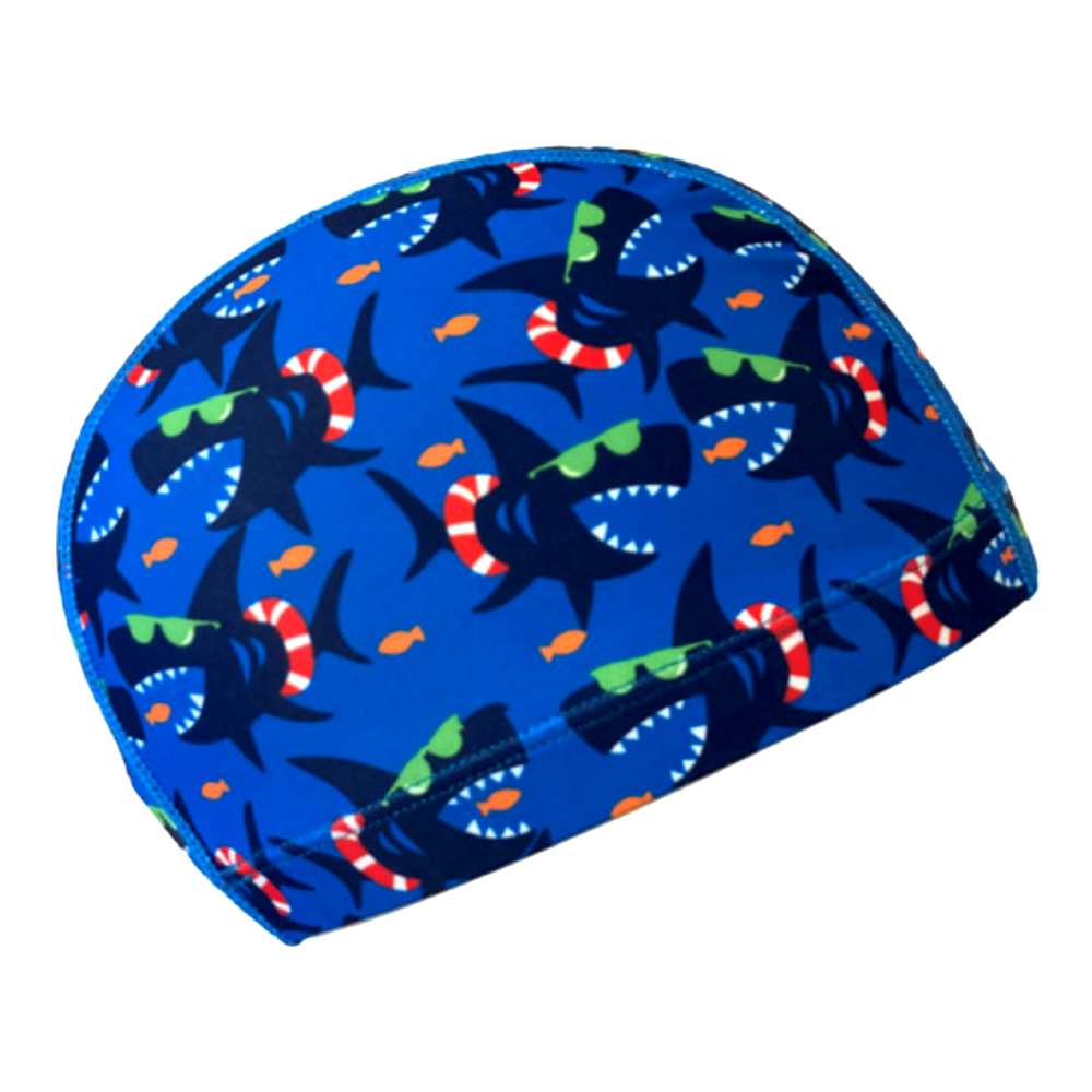 Lycra Fantasy Lycra Swim Cap Size Small in Sharks in Sunglasses on