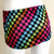 Splitz Drag Suit Unisex Swim Shorts in Diagonal Rainbow and Black Coloured Blocks