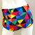 Splitz Drag Suit Unisex Swim Shorts in Bright Multi-Colour Triangles