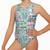 Kikx Extra Life Fastback Swimsuit in Unicorn and Summer Theme on Neon Green